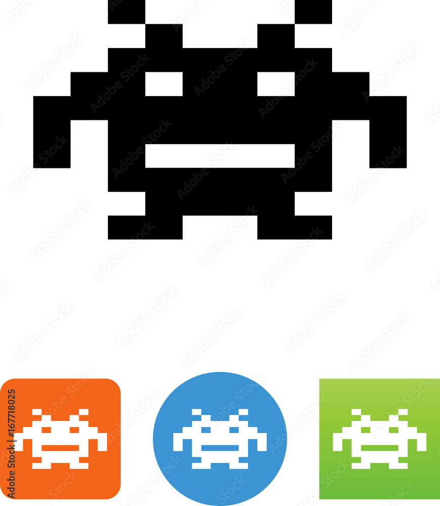 Obraz premium Video Game Alien Icon - Illustration