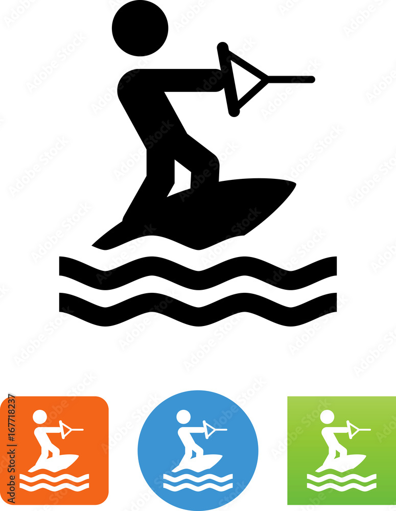 Wakeboarder Icon Illustration Stock Vector Adobe Stock
