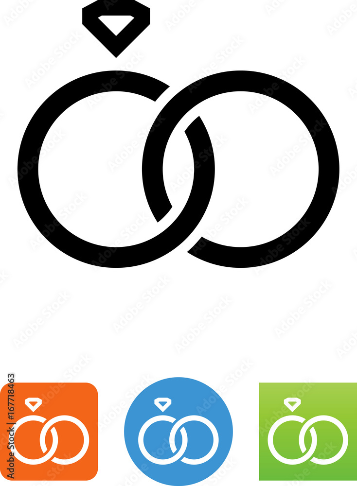 Wedding Rings Icon - Illustration Wedding Rings Icon - Illustration