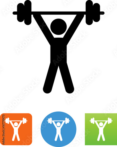 Weight Training Icon - Illustration