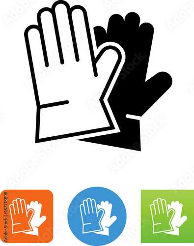 Work Gloves Icon - Illustration