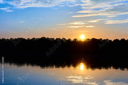 lake sunset landscape