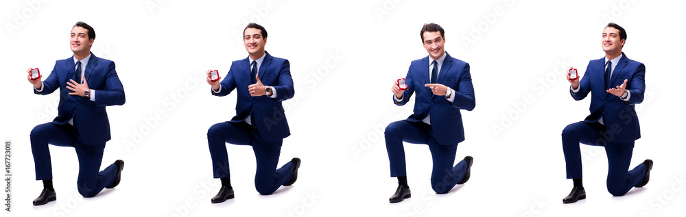 Romantic concept with man making marriage proposal Romantic concept with man making marriage proposal