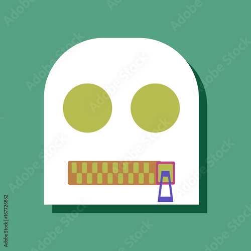 sadomasochism mask in sticker style