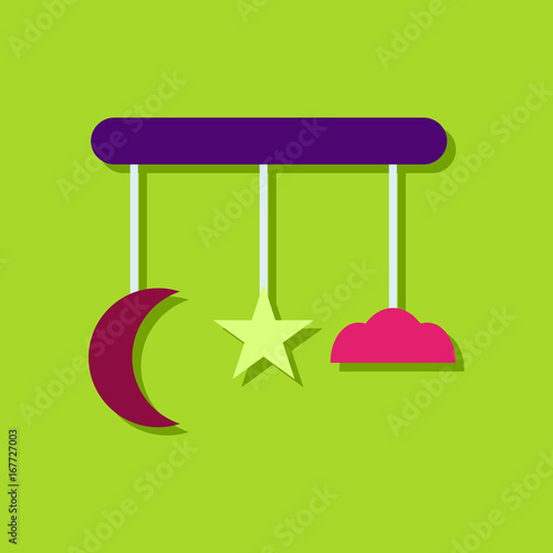 flat icon design kids toy move in circle in sticker style
