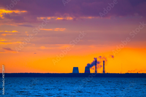 Power station. Ecology. Sky...