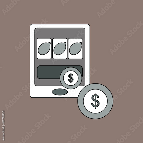 flat vector icon design collection casino slotmachine and money