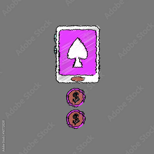 flat shading style icon casino online