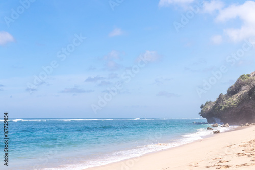Ocean tropical landscape. Travel concept  blue sky. Bali island  Indonesia.