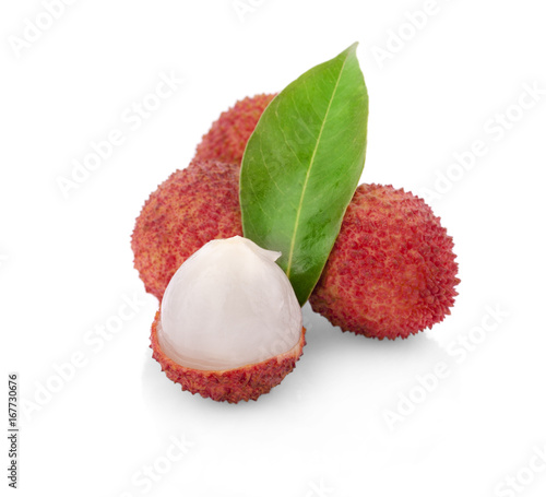 lychee isolated on white background.