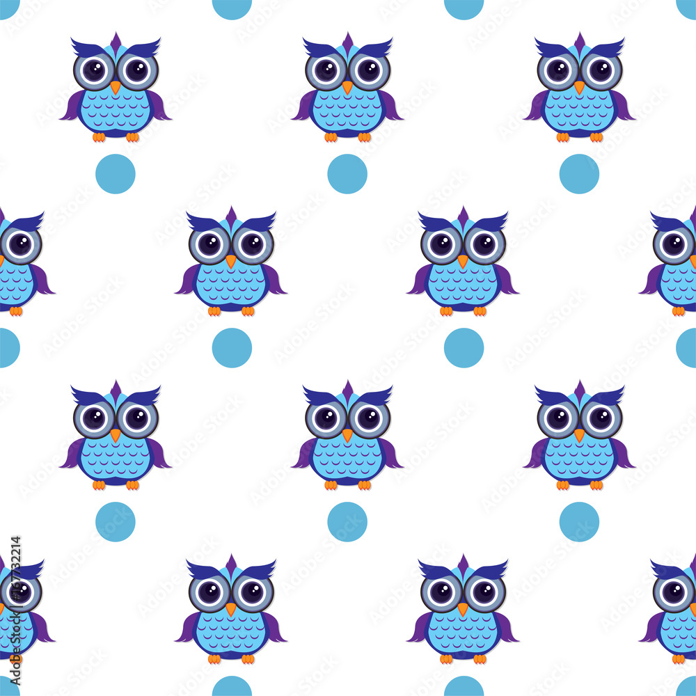 Fototapeta premium pattern owl graphic cartoon character