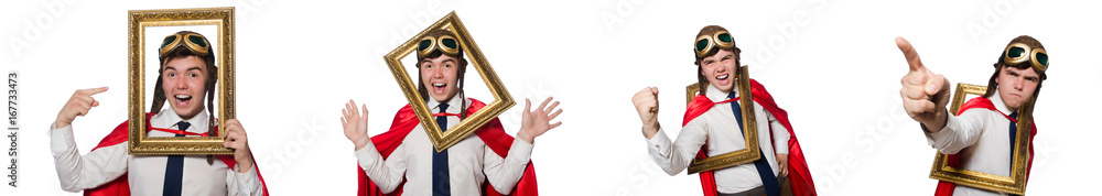 Obraz premium Funny hero isolated on the white