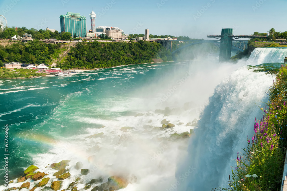 Beautifull view on Niagara Falls in daylight Beautifull view on Niagara Falls in daylight