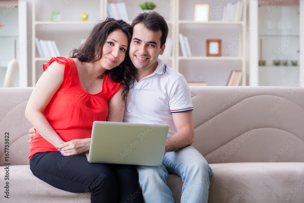 Young couple family expecting a baby Young couple family expecting a baby