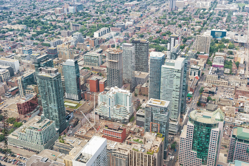 Aerial view of Toronto downtown. Ontario  Canada