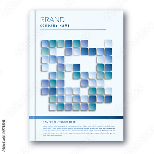 Obraz na płótnie blue geometric cover background