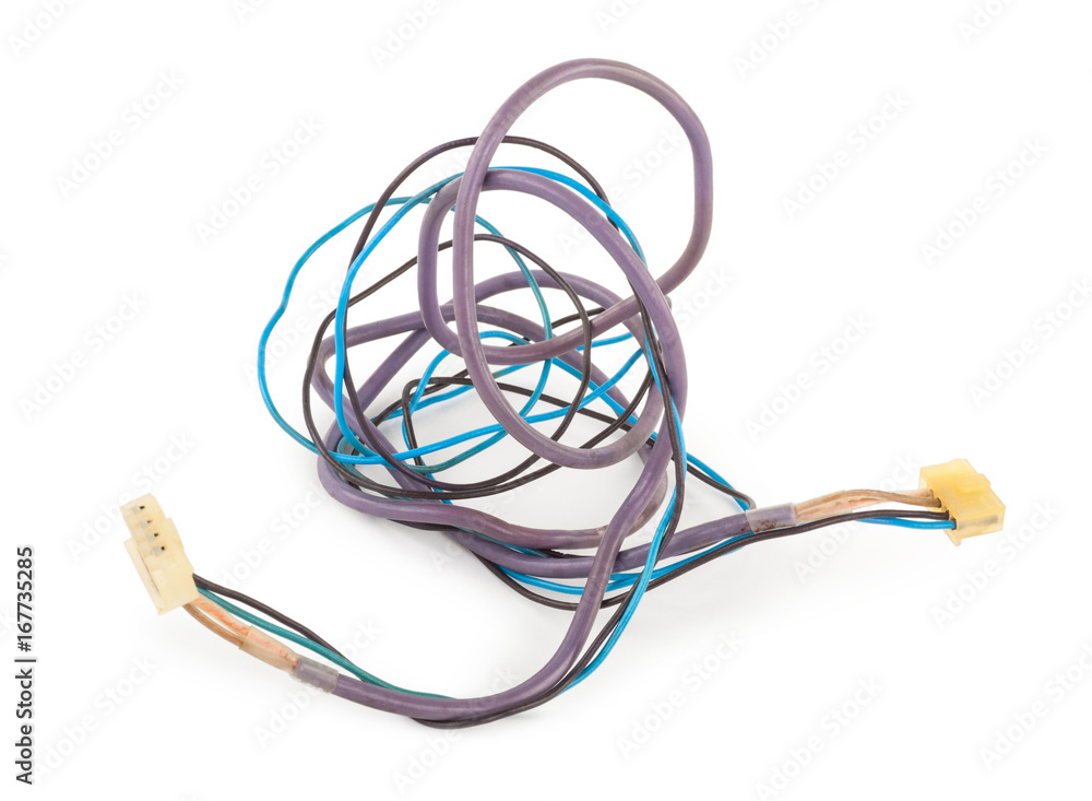 Tangled wire isolated on white Tangled wire isolated on white