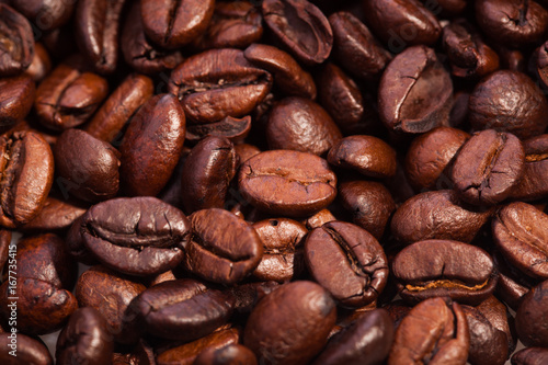 roasted coffee beans, can be used as a texture - the beautiful food background