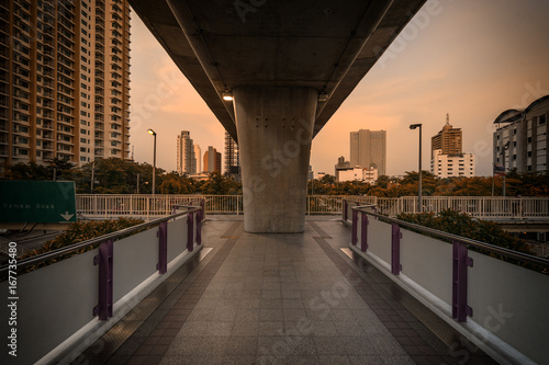 abstract sky walk in sunset time