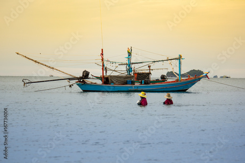 fishing boat in the sea Thailand