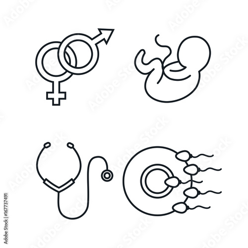 pregnancy maternity medical equipment elements health care vector illustration