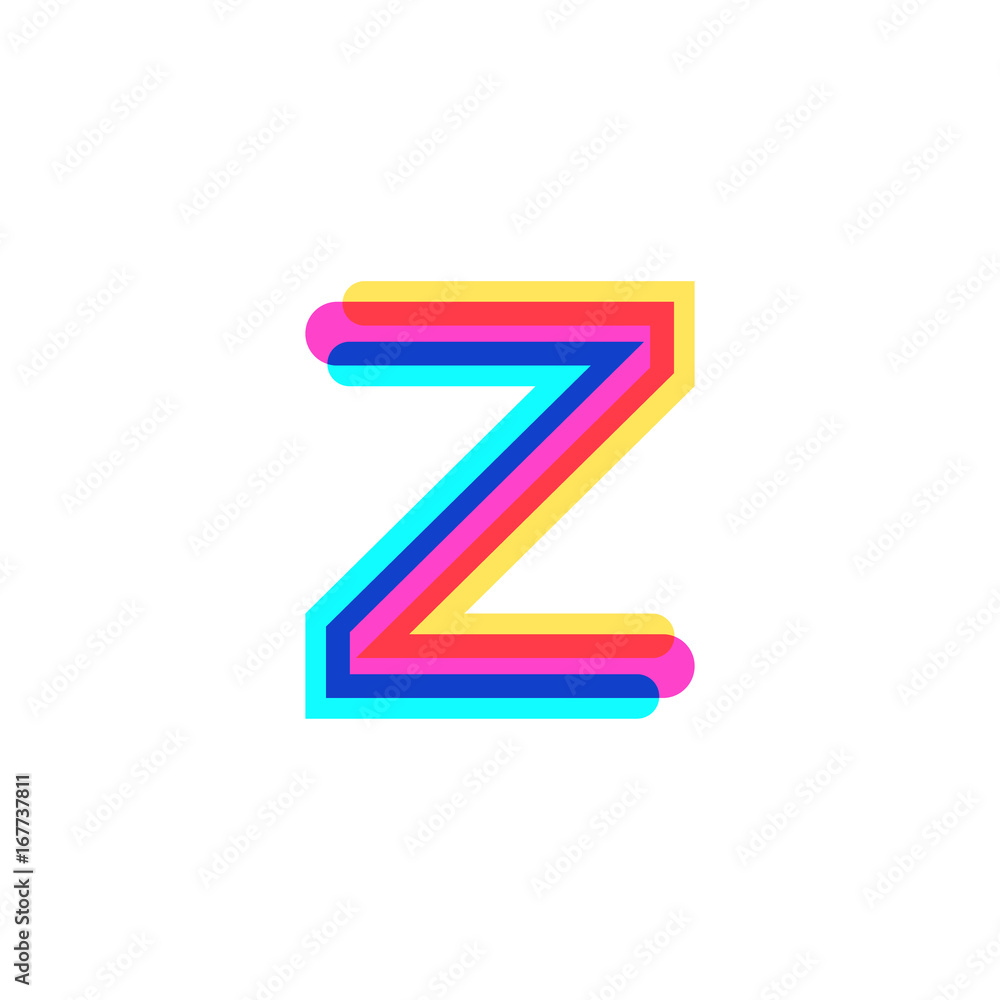 Letter Z logo with CMYK logo template, printing services, modern, digital, technology logotype Letter Z logo with CMYK logo template, printing services, modern, digital, technology logotype