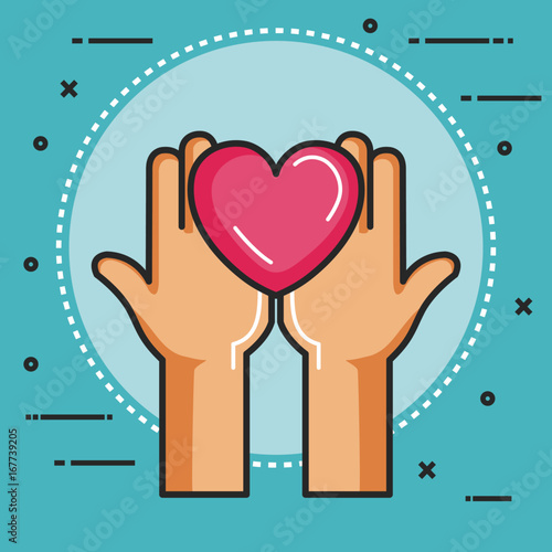 charity and donation give and share your love to poor people vector illustration