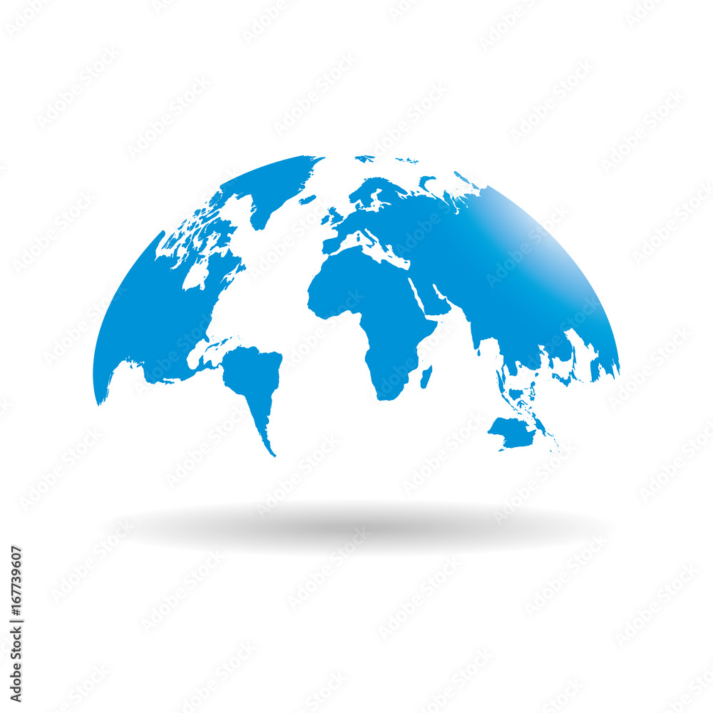 Blue And White Globe Logo