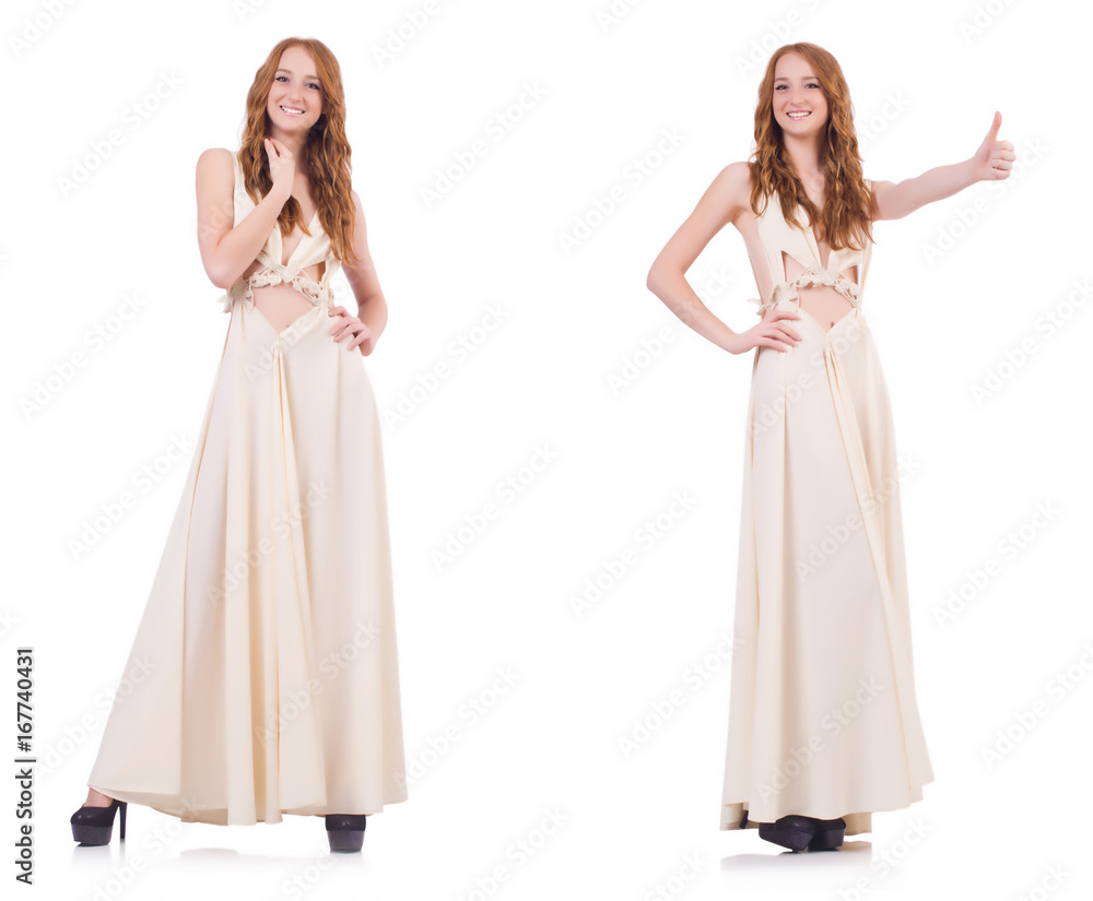 Man in white dress isolated on white Man in white dress isolated on white