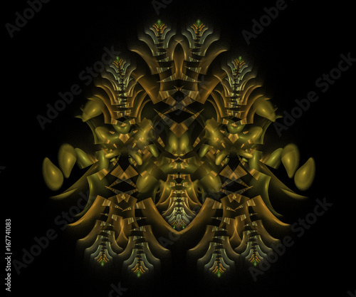 Abstract Fractal Indigenous Metal Face Mask