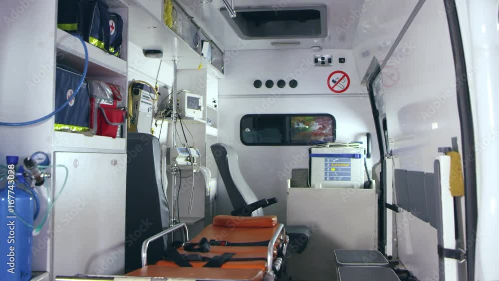 Inside an ambulance Inside an ambulance