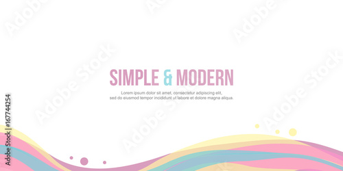 Website header colorful wave design