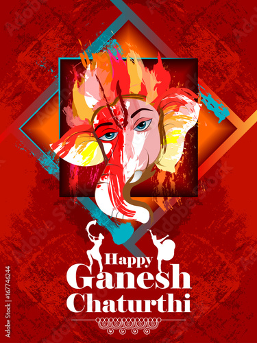 Lord Ganpati on Ganesh Chaturthi background