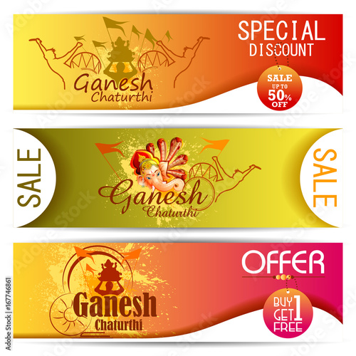 Lord Ganpati on Ganesh Chaturthi background