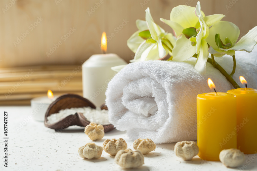 Spa products with orchids Spa products with orchids