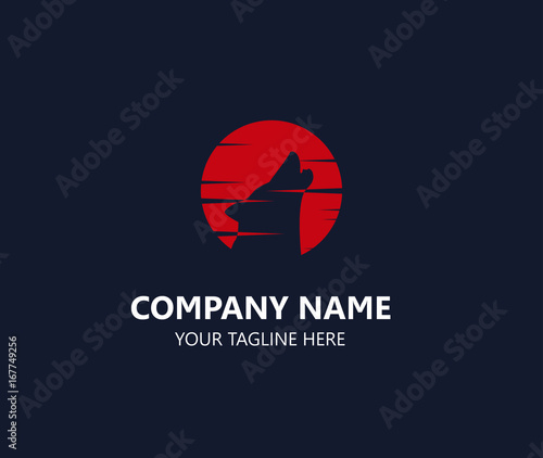 The red moon logo is bloody with wolves