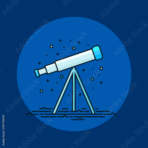 Teleskop Weltall Vektor Icon