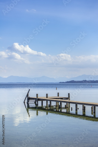 wooden jetty Starnberg Lake © magann