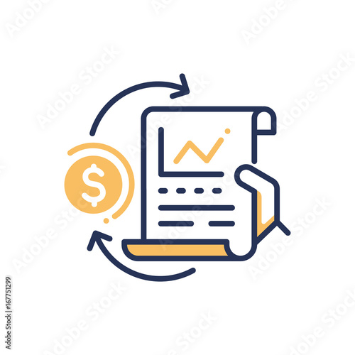 Stock Exchange - modern vector line design icon.