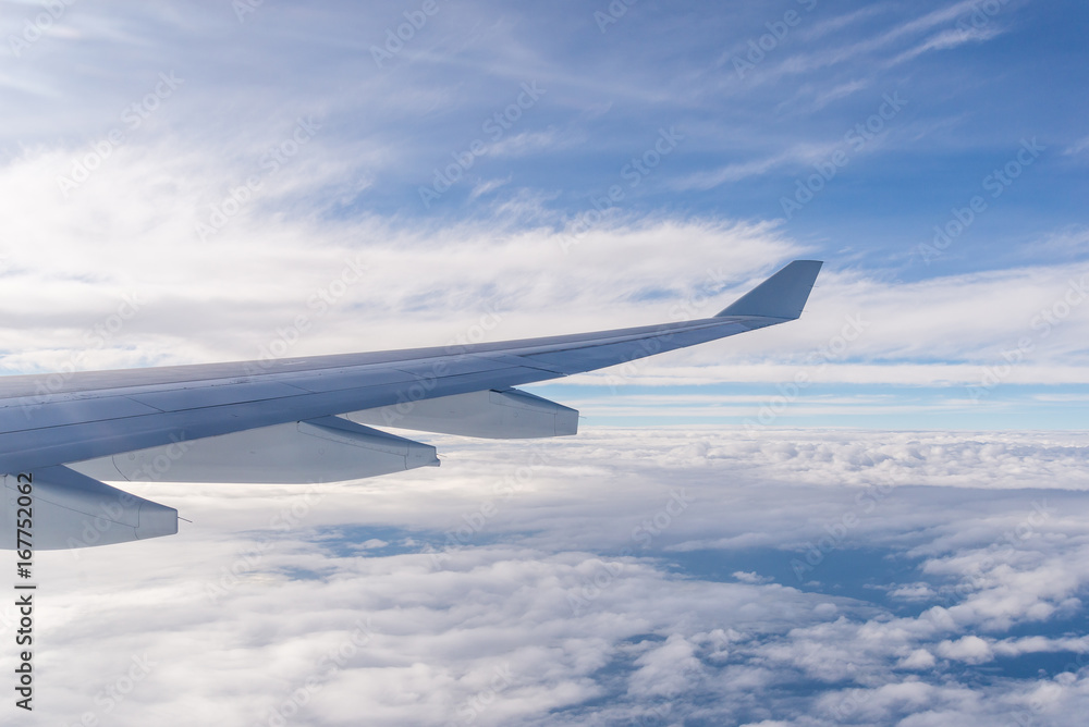 Aerial view of cloud blue sky View from airplane window. Aerial view of cloud blue sky View from airplane window.