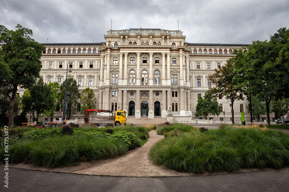 Austria, Vienna, Palace of Justice (Justizpalast), 19th century Neo-Renaissance architecture.
