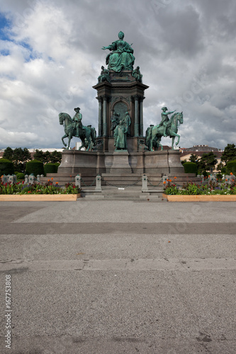 Austria, Vienna, Maria Theresien Platz, Maria Theresa Monument, revealed in 1888