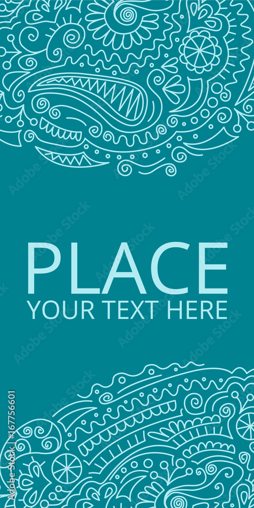 Fototapeta premium Floral postcard. Vector Illustration.