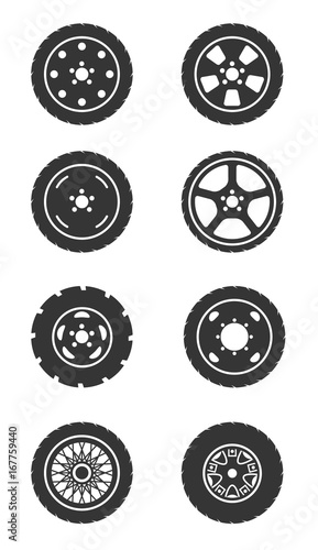 Wheel icon set