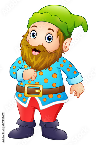 Cartoon happy gnome