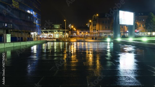 Woolwich Centre at Rainy Night, South-East District of London photo