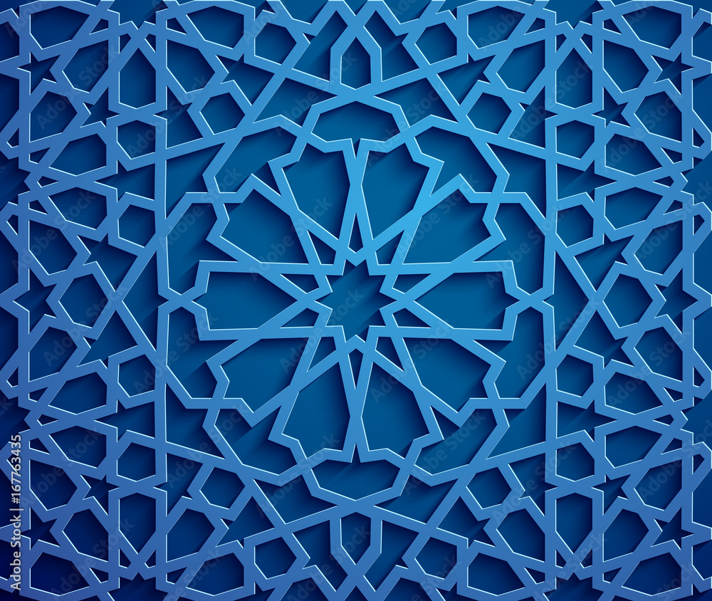 Islamic ornament vector , persian motiff . 3d ramadan islamic round ...