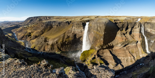 Háifoss Wasserfall im Hochland von Island