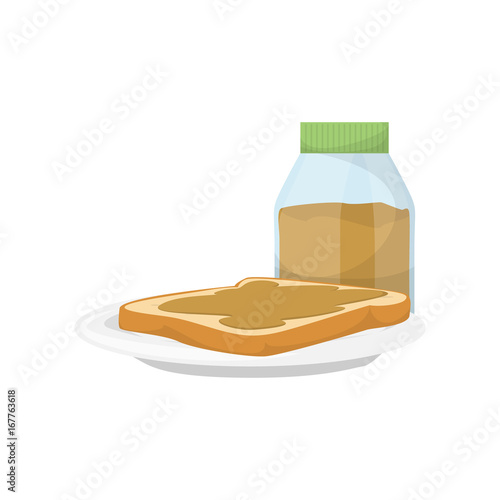 Isolated breakfast peanut butter.