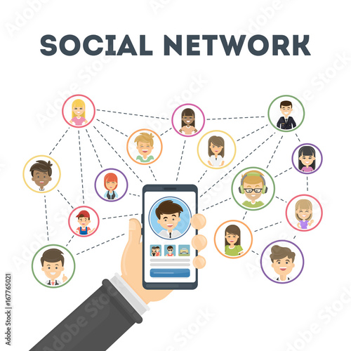 Social network concept.